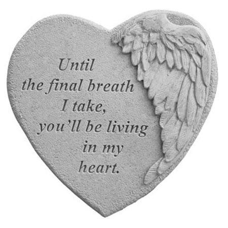 Kay Berry Kay Berry 08904 Winged Heart Memorial Stone - Until The Final Breath 8904